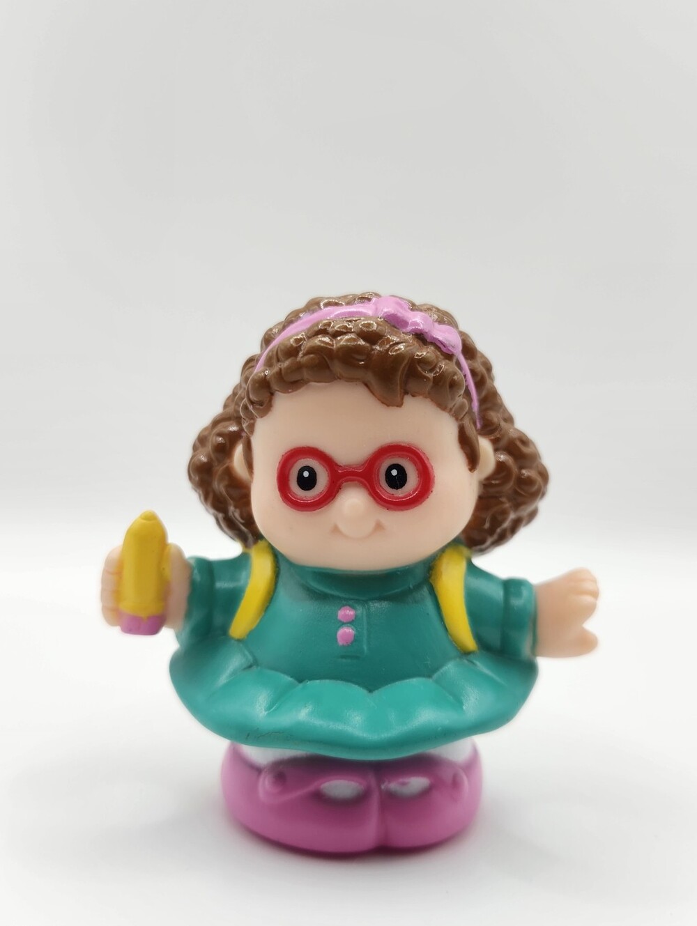 Fisher-Price Little People MAGGIE School Girl Figure 2001 Backpack Pencil